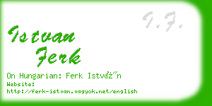 istvan ferk business card